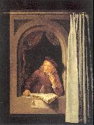 DOU, Gerrit, Painter with Pipe and Book
